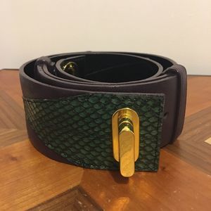 Tracey Reese Purple & Green Leather Belt
